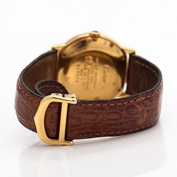 Cartier, Must de Cartier Ronde, 33 mm, gilded silver, quartz, sapphire crystal, 2000.