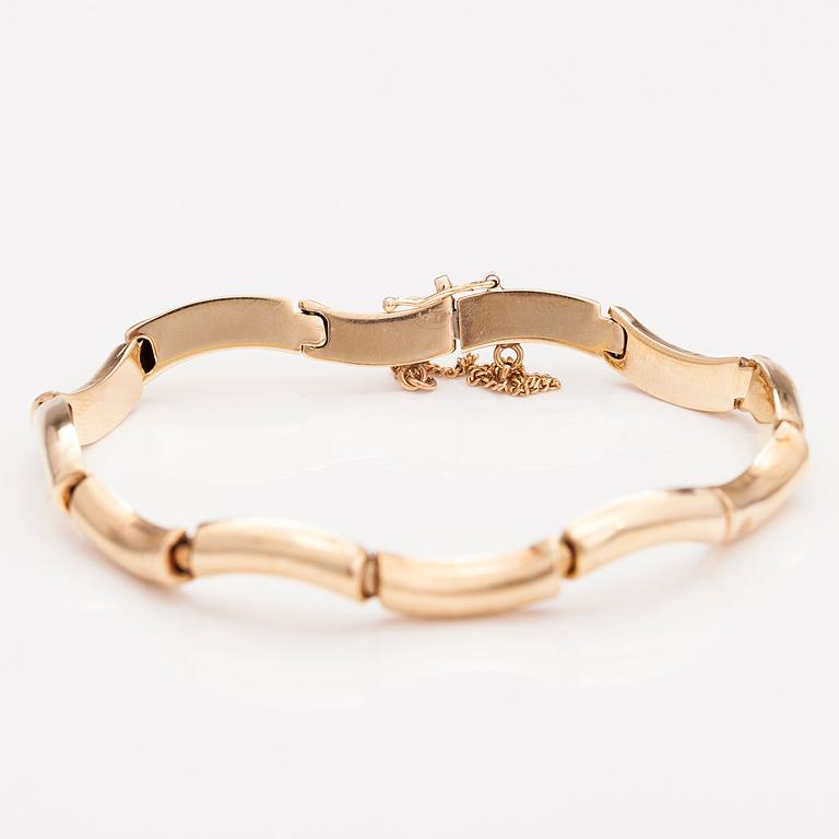 HALSBAND och ARMBAND, 14K guld.