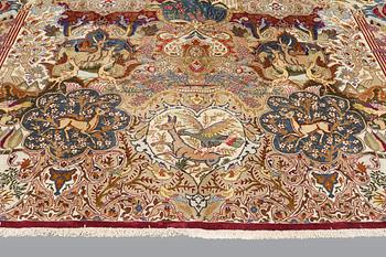 Matto, Figural Kashmar, ca 398 x 303 cm.