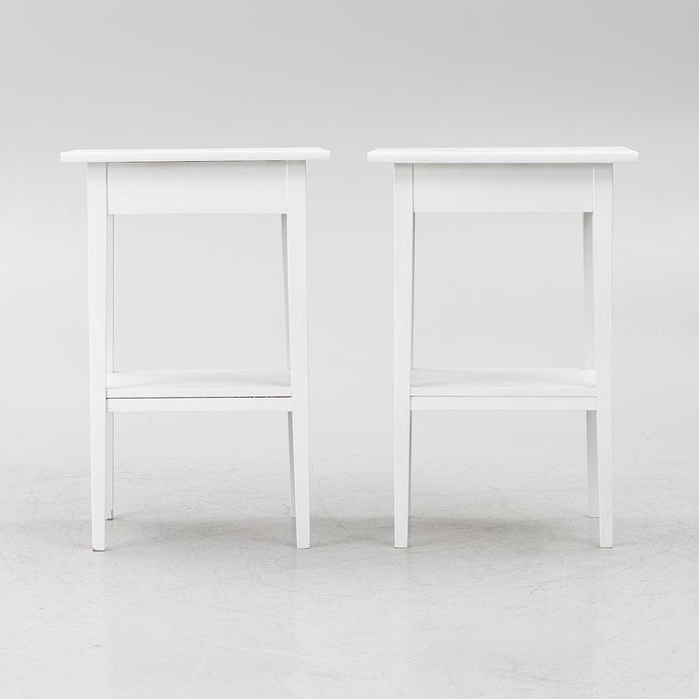 Bedside tables, a pair, 20th century,