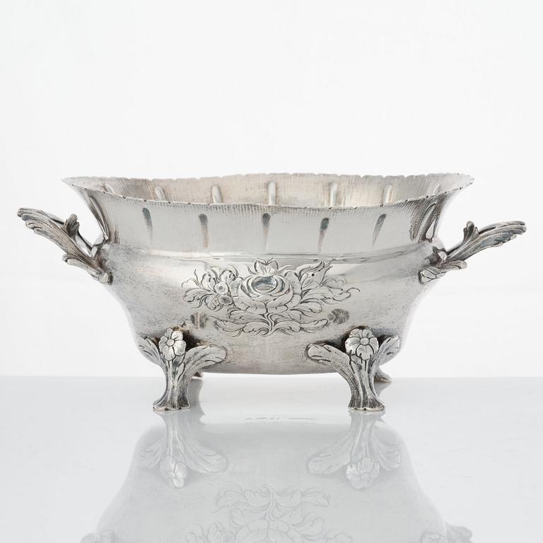 Simson Ryberg, konfektskål, silver, Stockholm 1781. Rokoko.