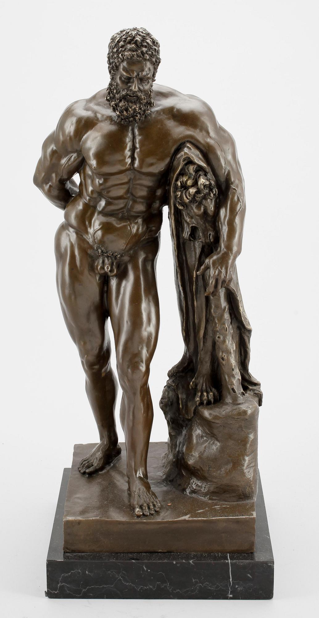 OKÄND KONSTNÄR, skulptur, patinerad brons, efter Glycon, 1900-tal.
