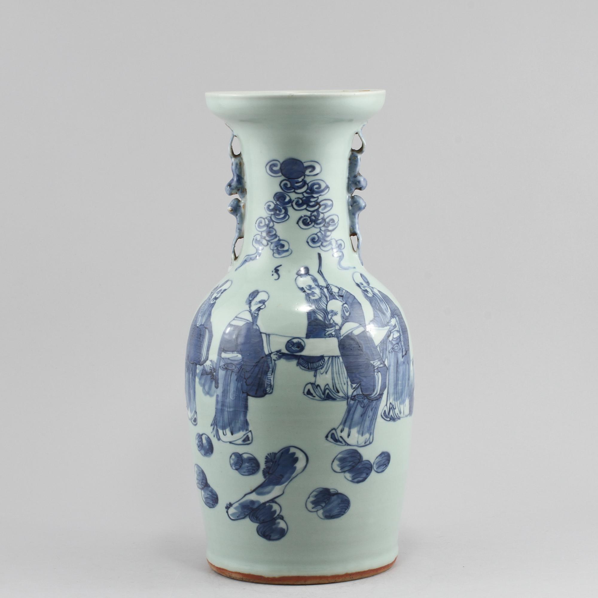 GOLVVAS, porslin, Kina, omkring sekelskiftet 1800/1900.