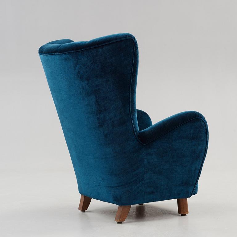 A Danish upholstered easy chair, possibly by Mogens Lassen, 1940's-50's.