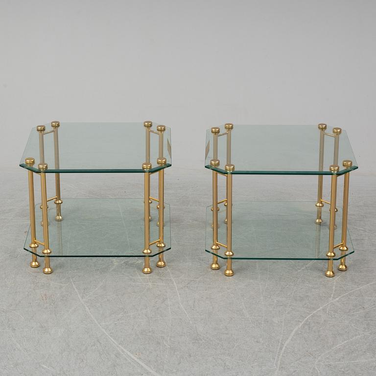 A pair of late 20th Century side tables.