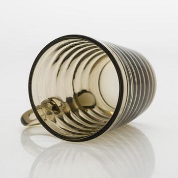 Aino Aalto, cup and plates, 3 pcs, "Bölgeblick" Karhula Glassworks 1930s.