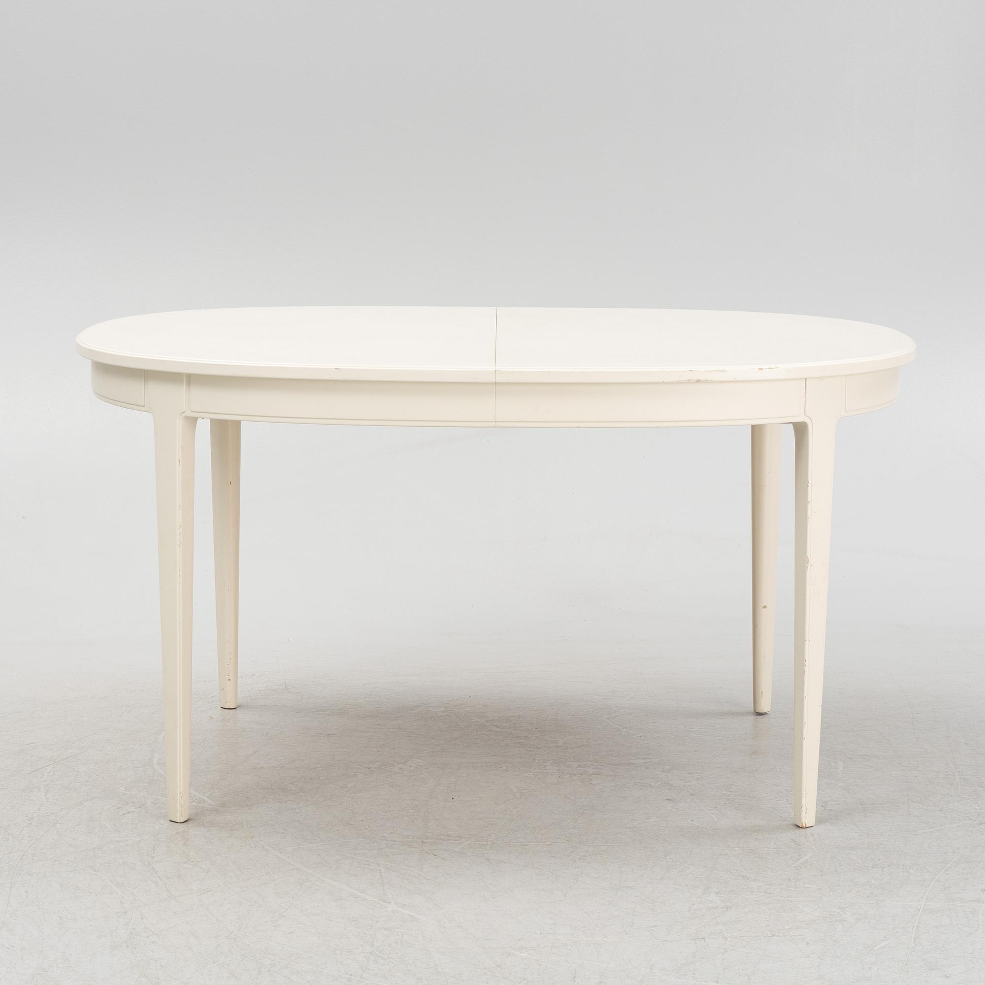 Carl Malmsten, a 'Herrgården' dining table and six chairs, Bodafors.