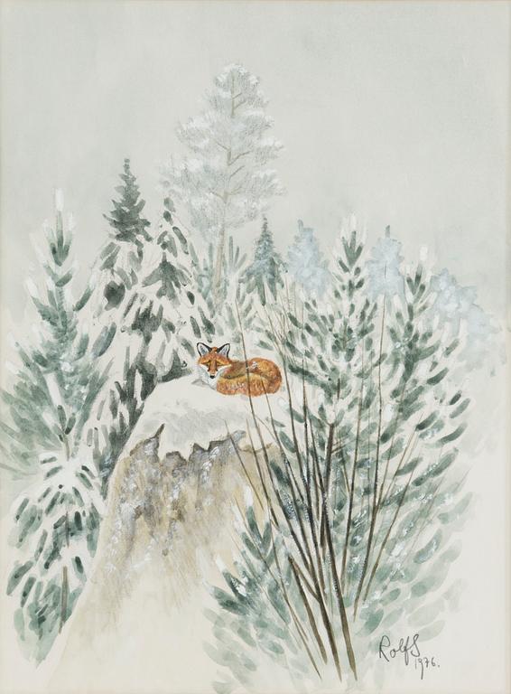 ROLF SVENSSON, watercolour and hightening white, signed and dated 1976.