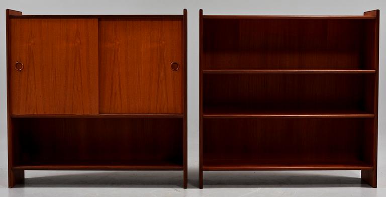 BOKHYLLOR, ett par, Sverige, 1950-tal.