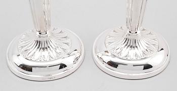 LJUSSTAKAR, 1 par, silver, K&EC, Göteborg, 1955.