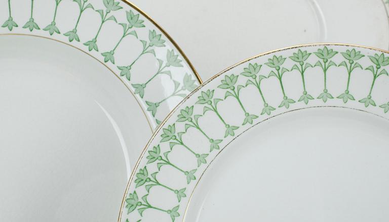 SERVIS, 48 delar,  flintgods Rörstrand. Jugend 1900-talets början.