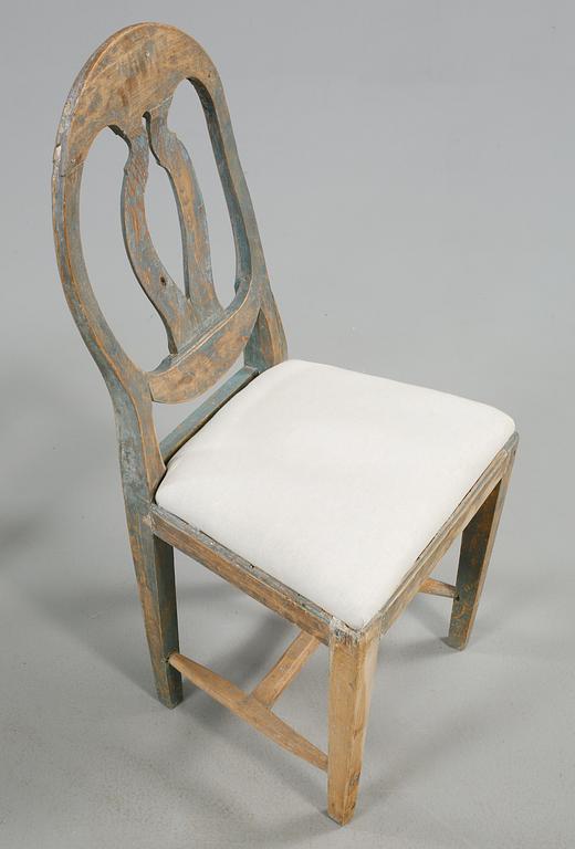 STOLAR, ett par, sk svenska modellen, gustavianska, 1700-talets slut/1800-talets början.