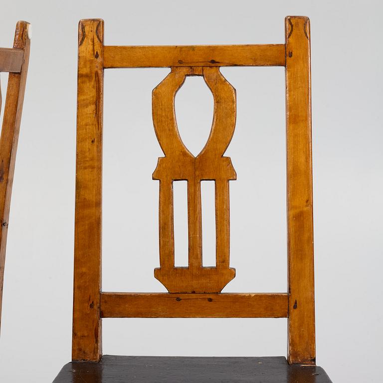 A pair of Swedish 18th/19th century chairs.
