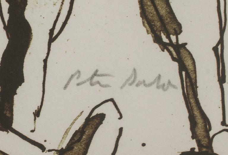 PETER DAHL, färglitografi, signerad ej numrerad.