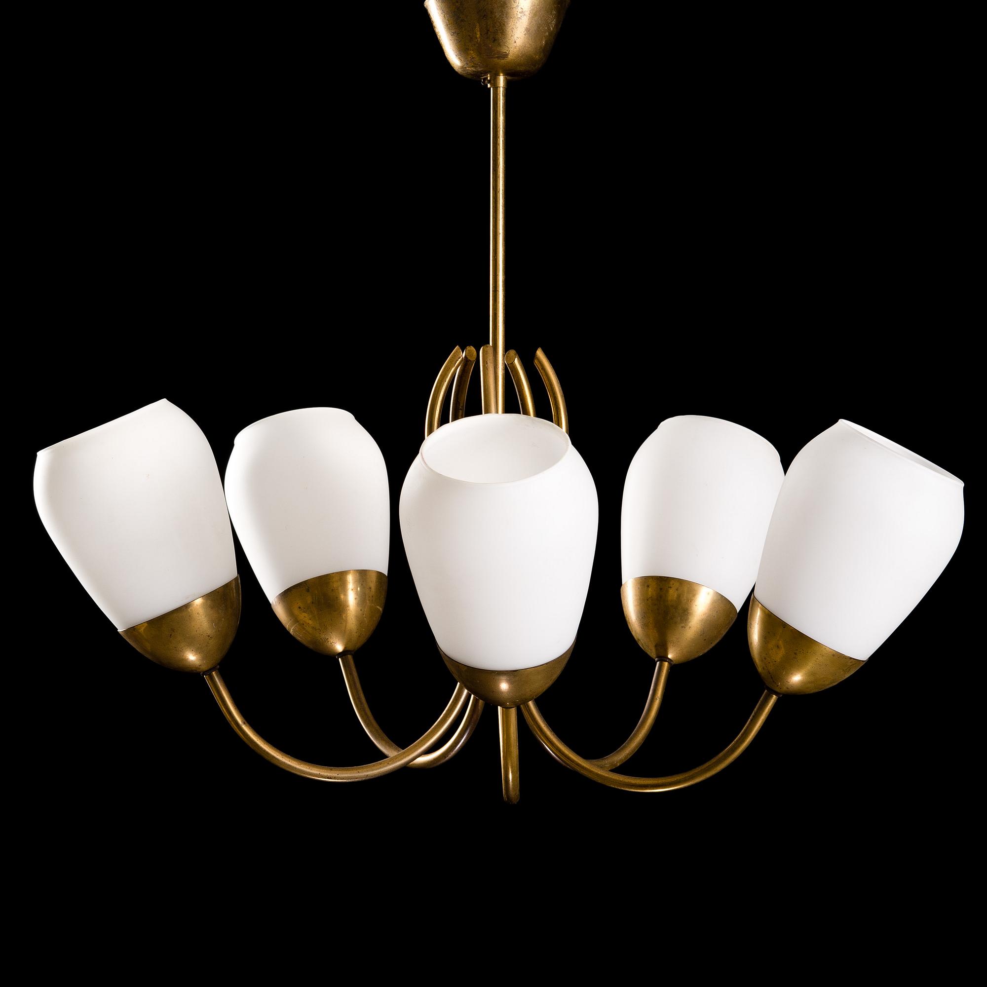 A CEILING LAMP, Itsu, the mid-20th century. Total height circa 56 cm.