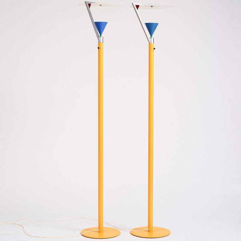 Olle Andersson, a pair of "Halo Halo" floor lamps, Boréns, Sweden, 1980s.