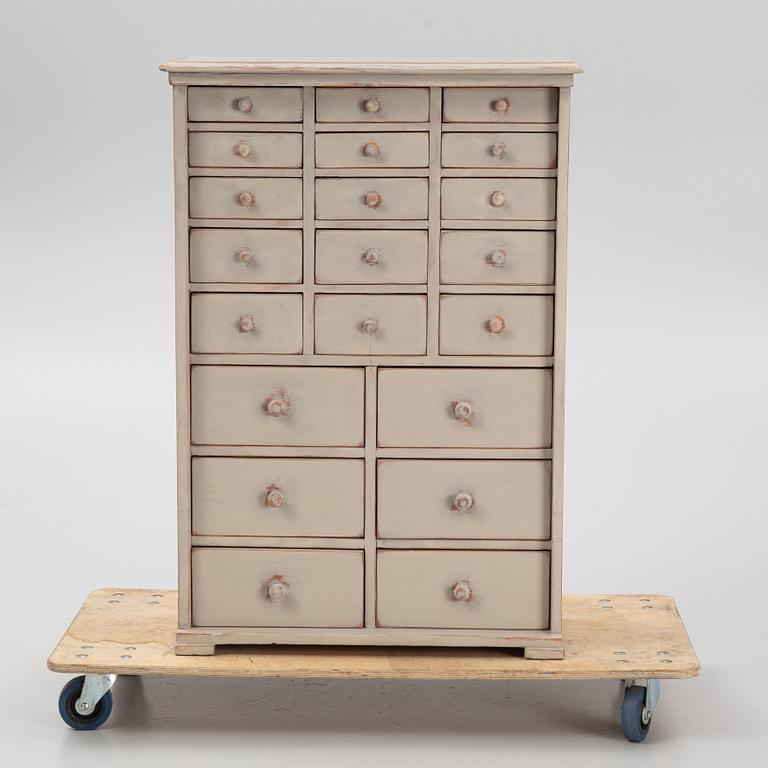A drawer compartment, late 19th century.