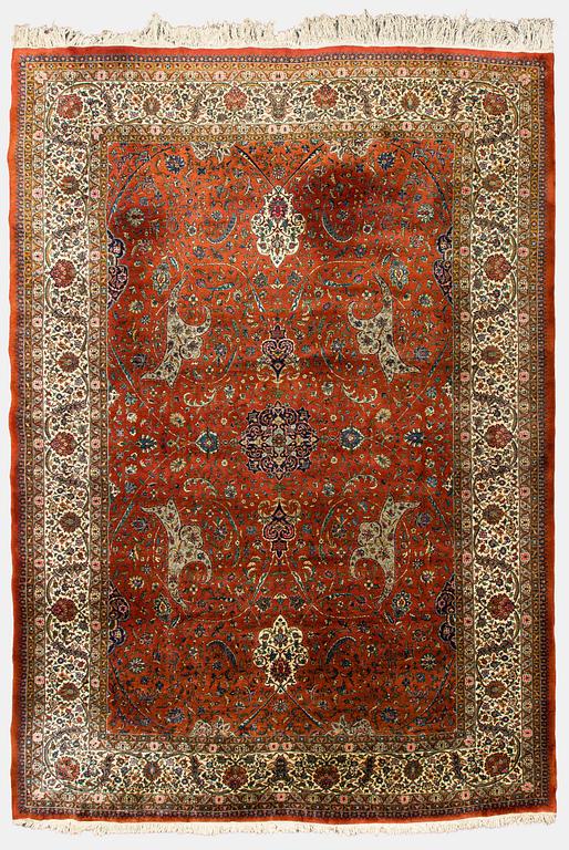 Carpet, Tabriz, old, c. 440 x 280 cm.