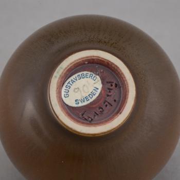 MINIATYRVAS, stengods. Berndt Friberg, Gustavsberg studio, 1956.