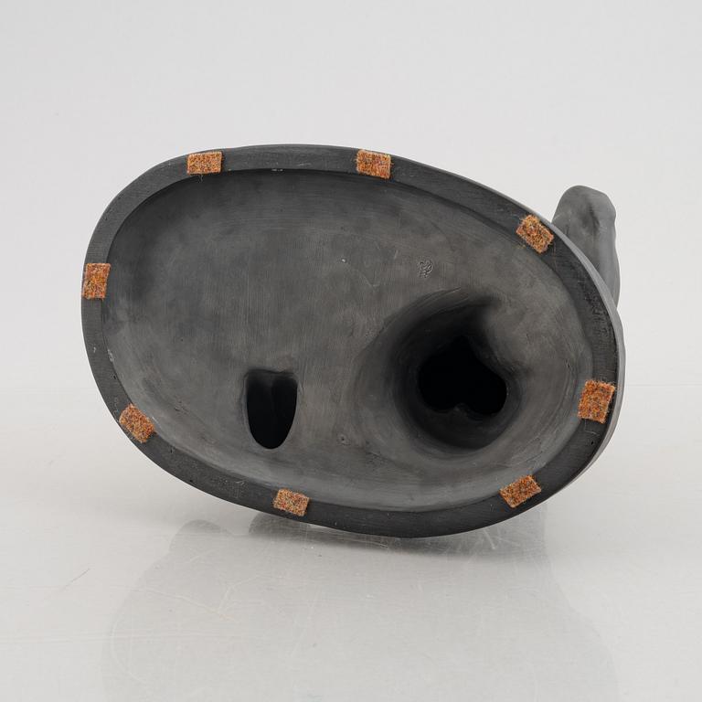 Stephan Sinding, after, a basalt sculpture, "To mennesker", 20th century.