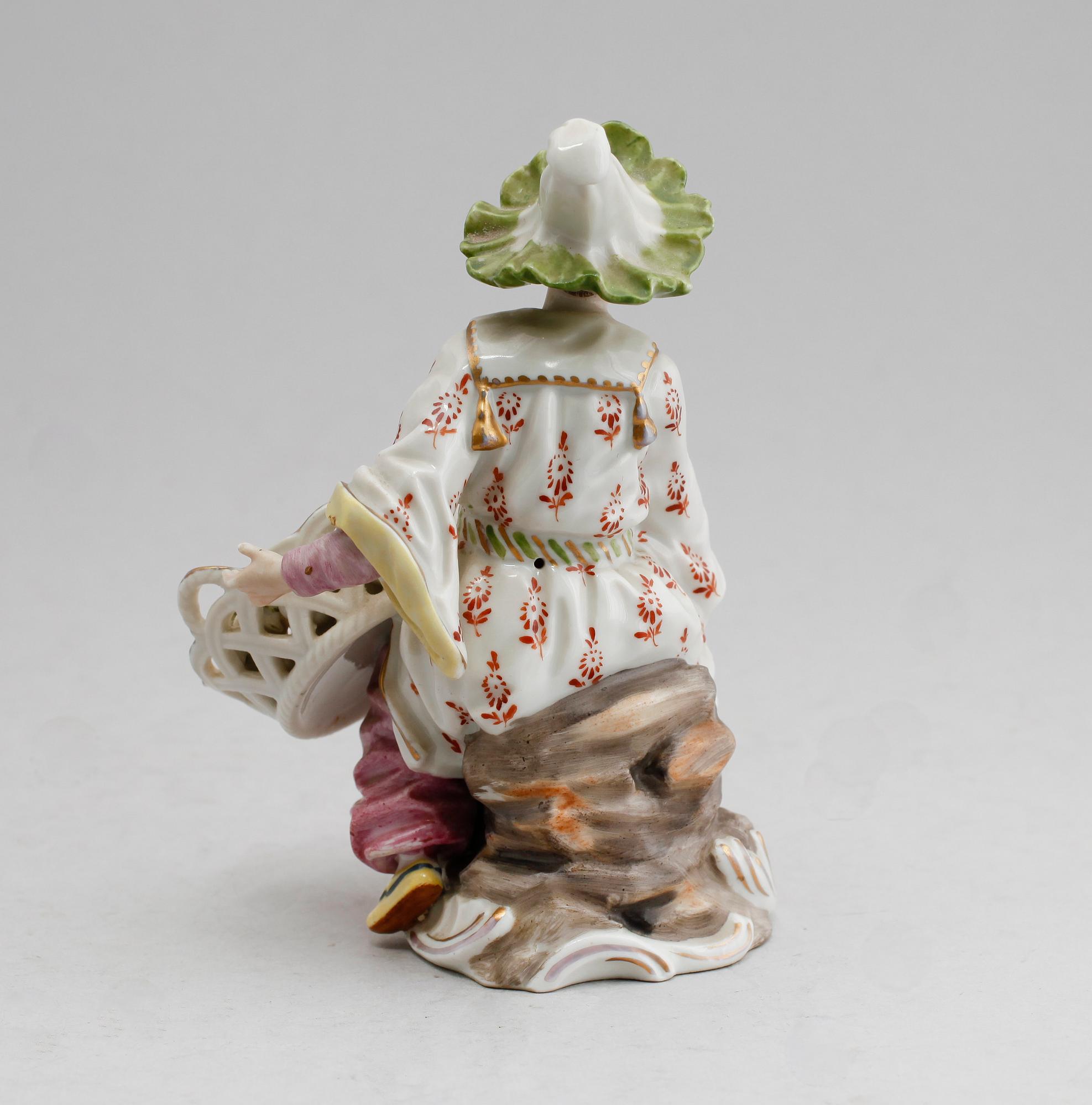 FIGUR, porslin, sannolikt Höchst, 1900-tal.
