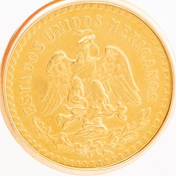 MYNT, guld 21,6 K, 50 Pesos, Mexico 1947. Tot 45 gram.