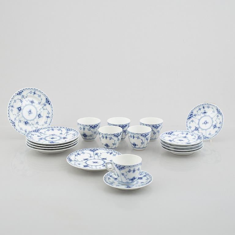 Royal Copenhagen, a twelve piece coffee service, "Musselmalet" Denmark.