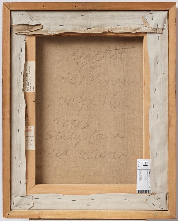 Jake Berthot, "Study for a Red Wren".