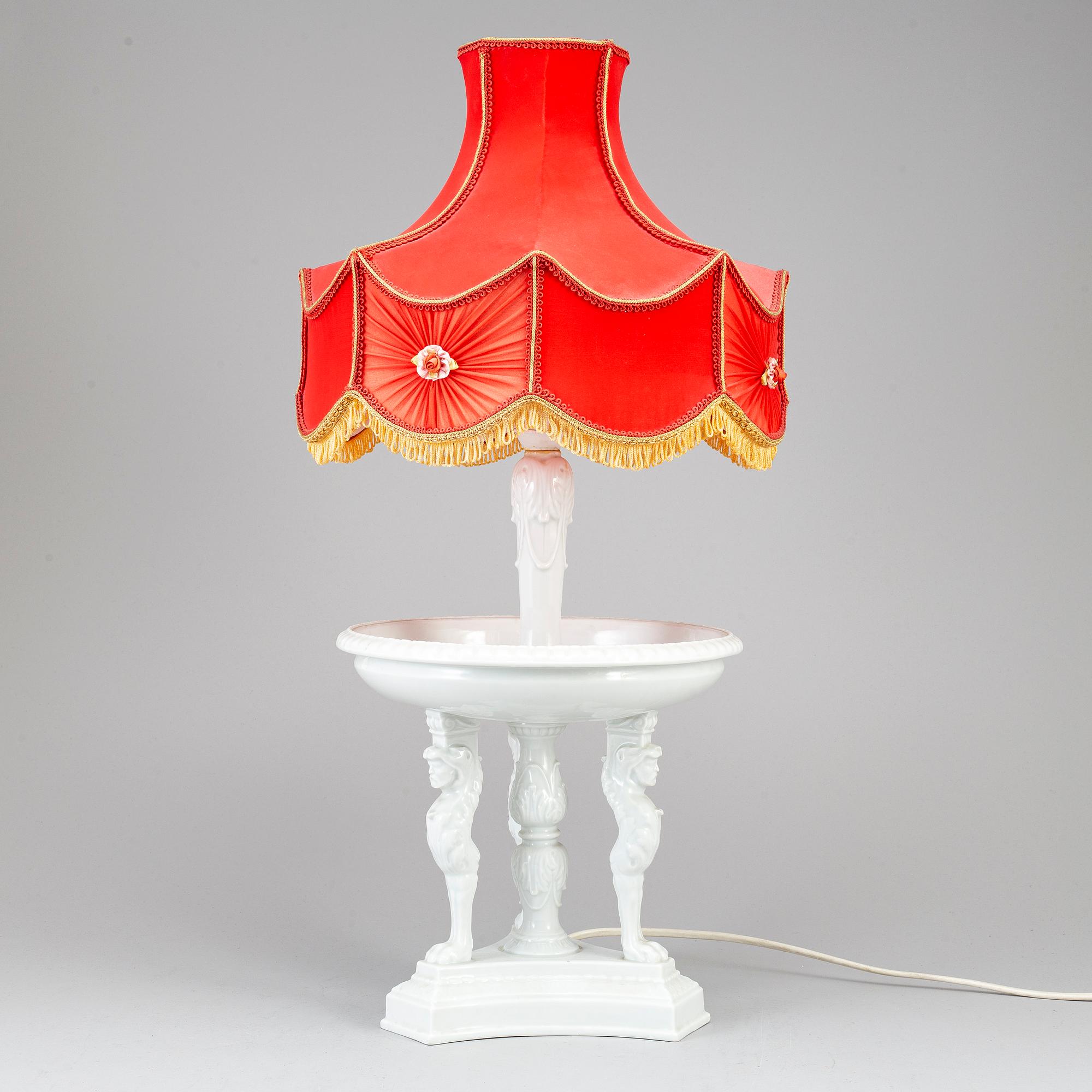 An early 20th century Rosenthal table lamp.