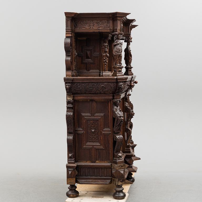 A 18th century Baroque oak cabinet.