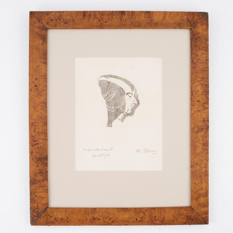 Anna Petrus, woodcut print, signed A. Petrus in pencil.
