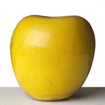 Hans Hedberg, a faience sculpture of an apple, Biot, France.