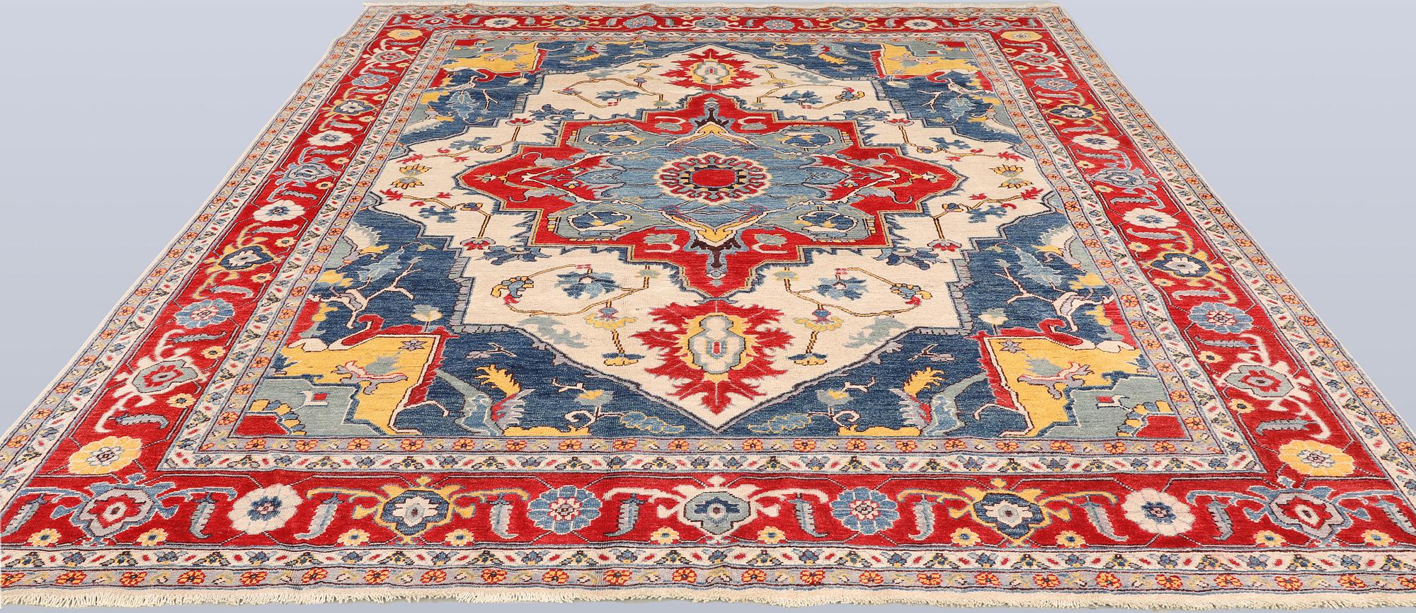 Matta, Kazak design, ca 294 x 244 cm.