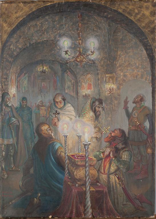 AARNO KARIMO, olja på duk, signerad.