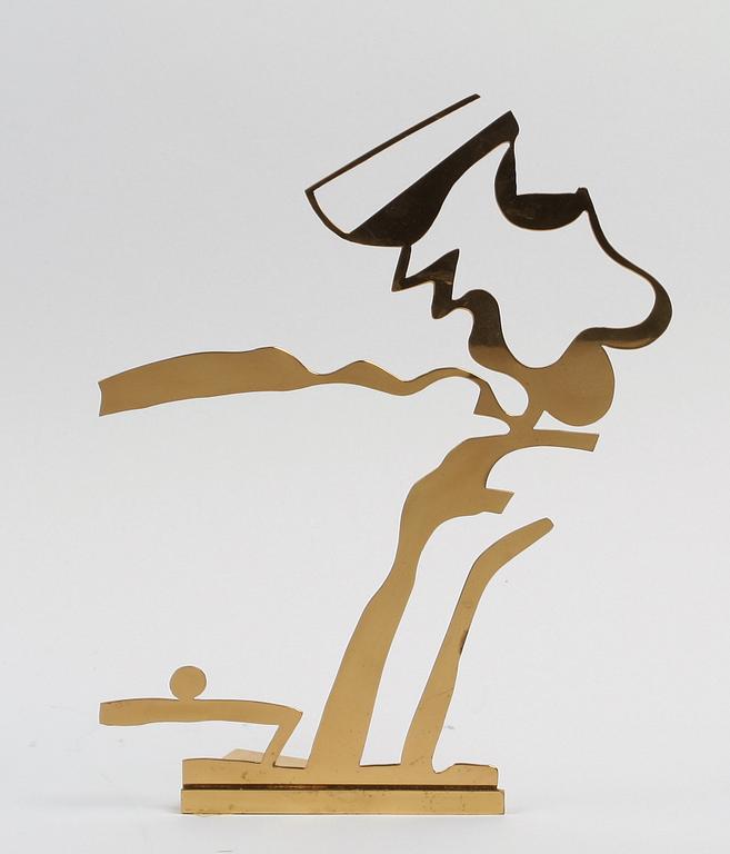 TENGBLAD, ARNE. Skulptur. Mässing. Sign o numr 23/30, dat 84.