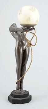 BORDSLAMPA, art deco-stil, 1960/70-tal.