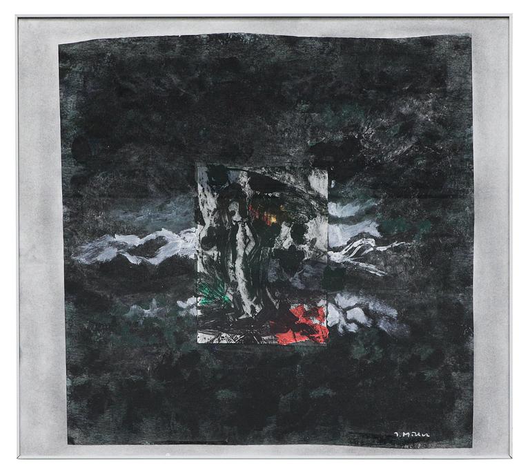Ingegerd Möller, mixed media and collage. Signed.