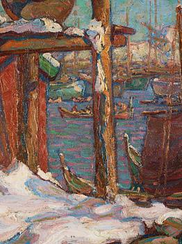 Anna Boberg, Spring day by the harbour (motif from Lofoten).