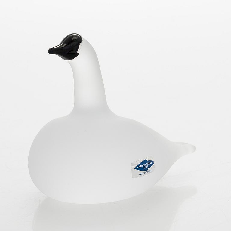Oiva Toikka, glasfågel, "Snow Goose", signerad O.Toikka, Nuutajärvi.