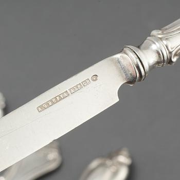 BESTICK, 134 delar, nysilver, "Olga", G. Sandberg, 1900-tal.