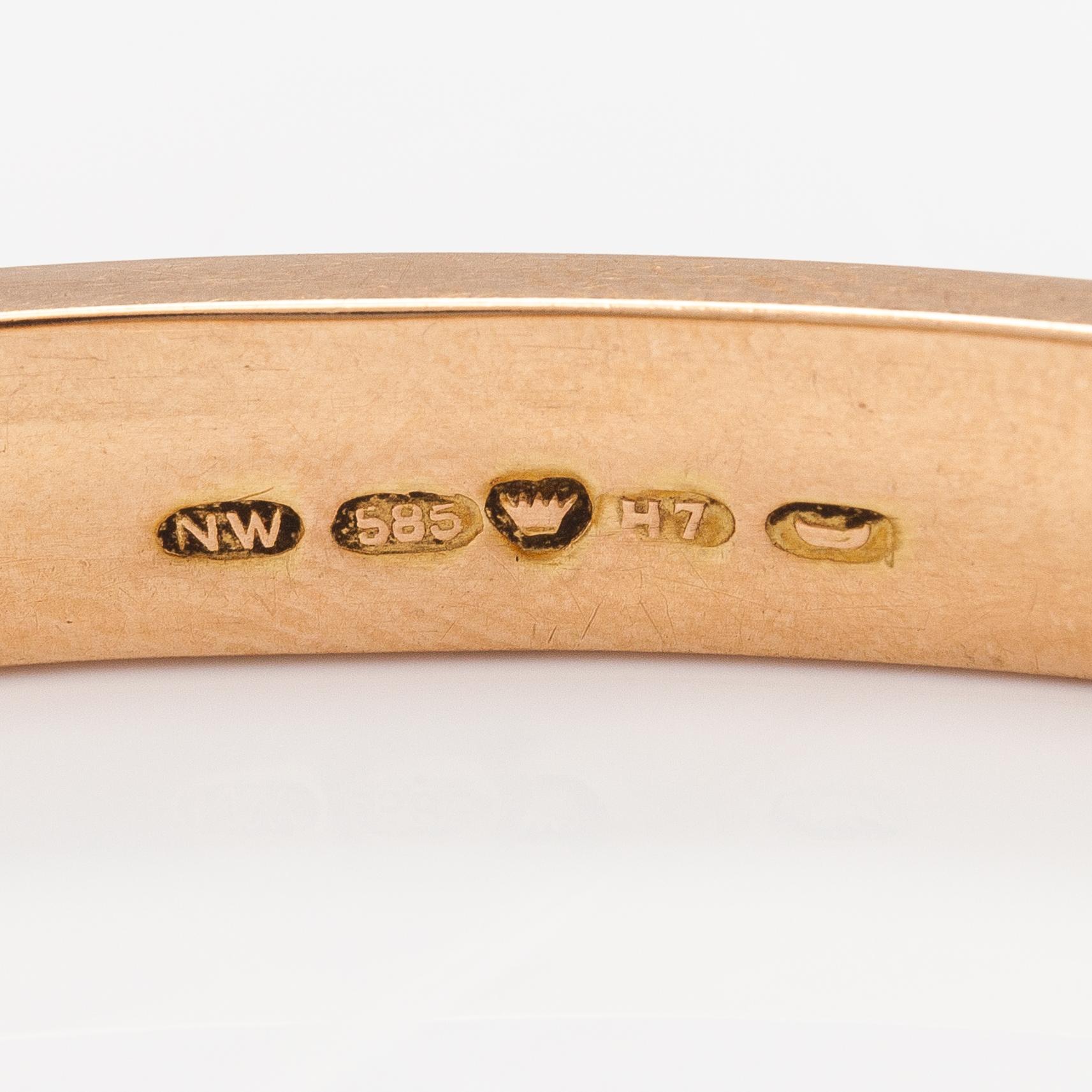 A 14K gold bracelet. Westerback, Helsinki 1961.