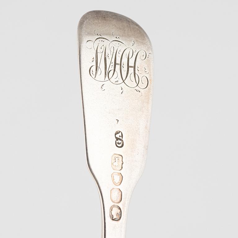 Cutlery service parts, 50 pcs, silver, London, England, 19th century.