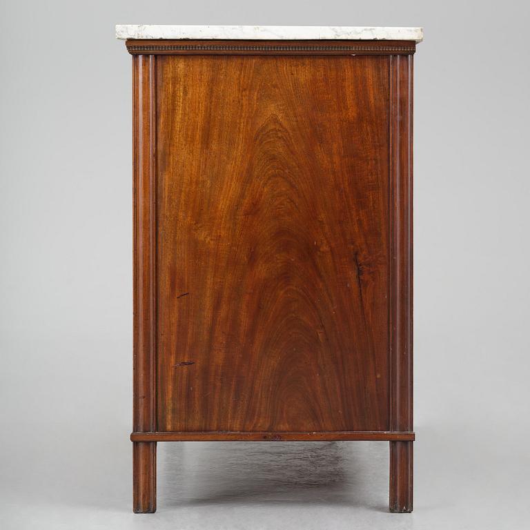 A late Gustavian mahogany writing-commode by G. Iwersson (master in Stockholm 1778.