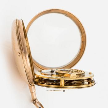 An 18k gold pocket watch by P. H. Beurling (watchmaker in Stockholm 1783-1806), 1788.