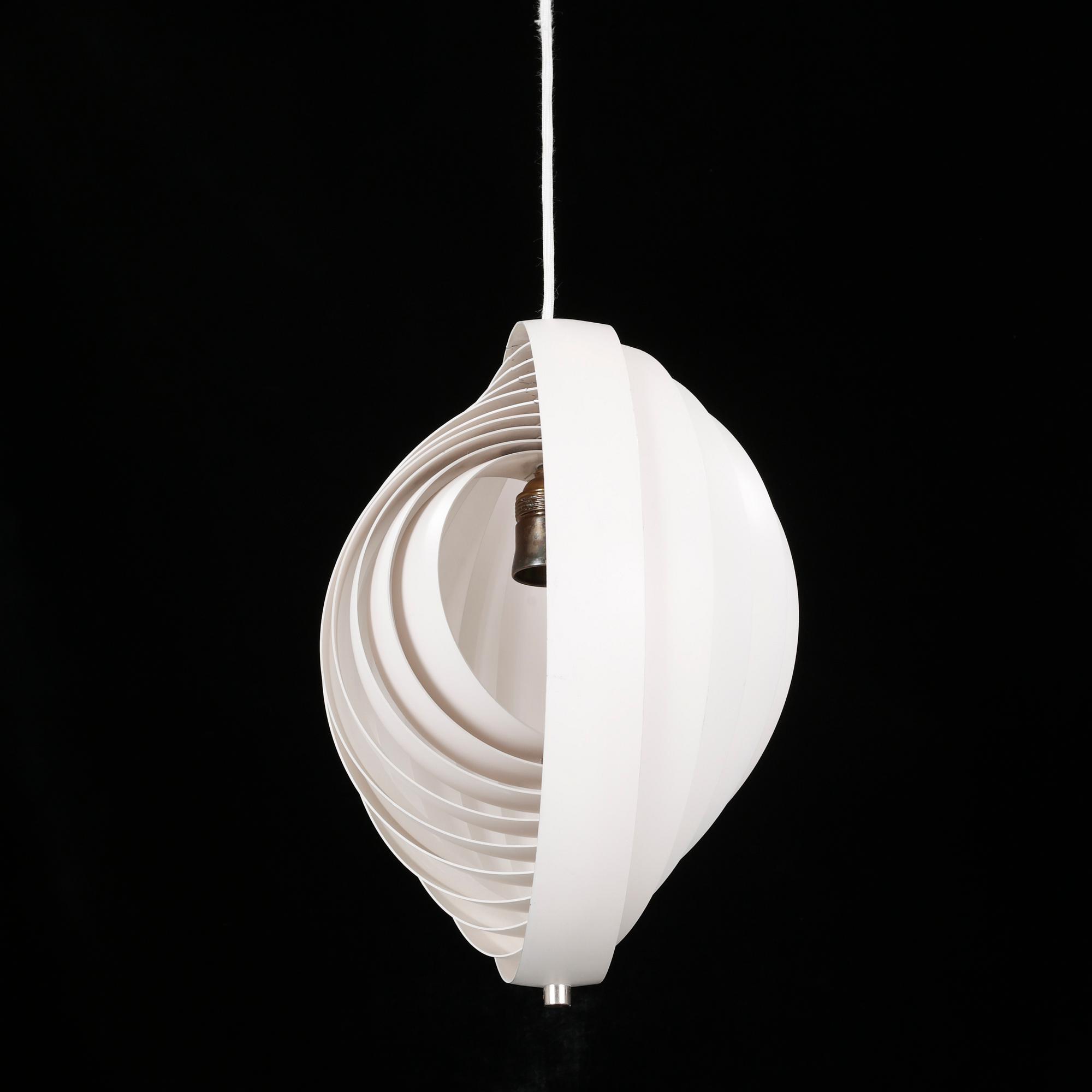 A "Moon Lamp" ceiling lamp, designed by Verner Panton, second half of the 20th century.