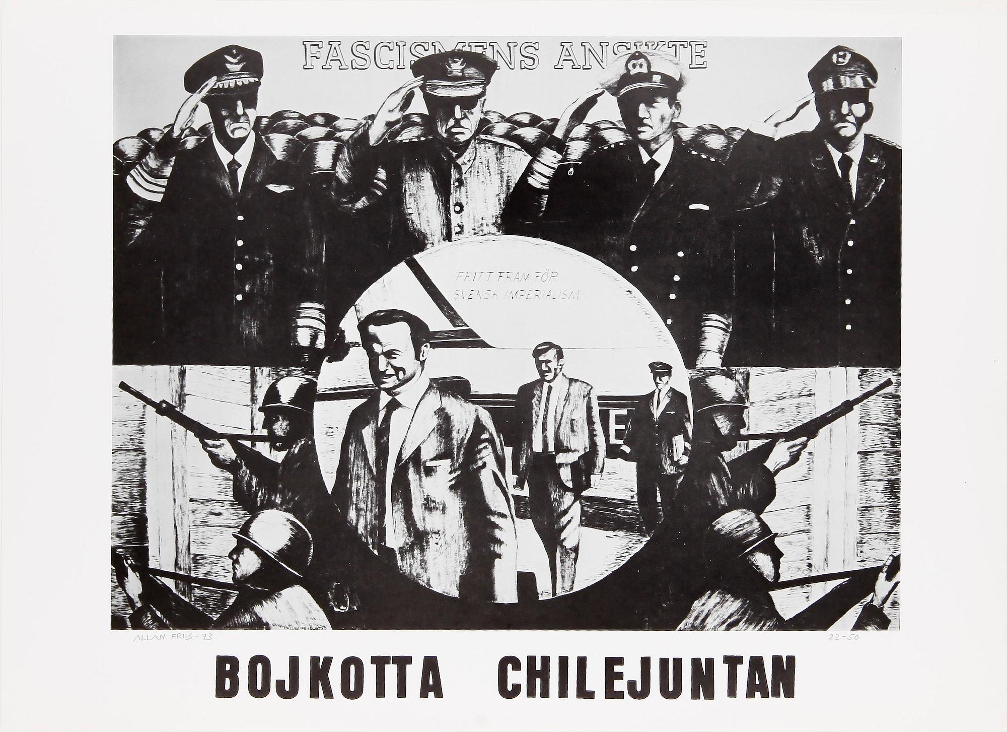 ALLAN FRIIS, affischer, 4 st, sign o numr, dat 1968-1974.