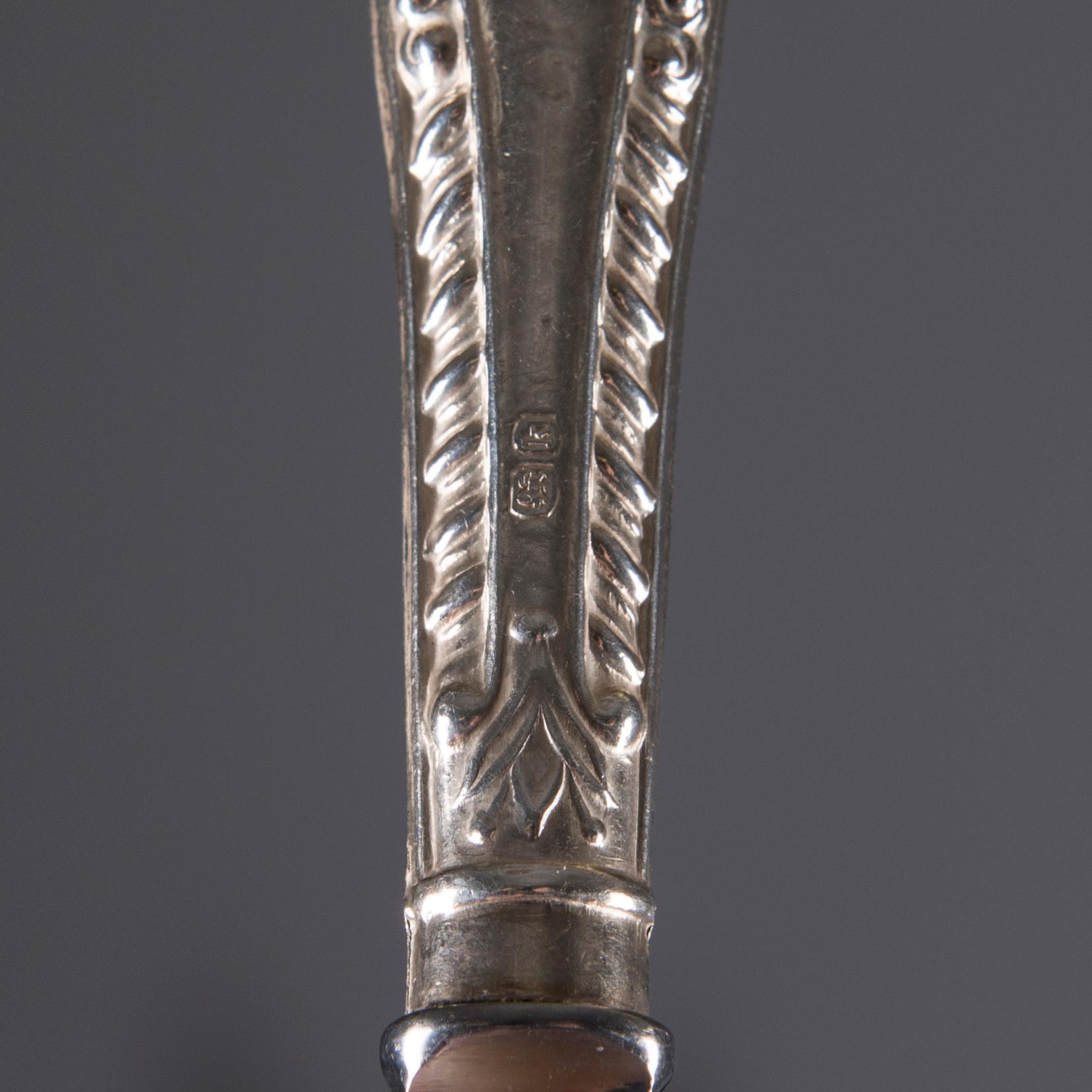 SMÖRKNIVAR,  6 st, silver, Sheffield England 1927.