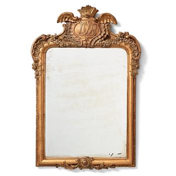 78. A Swedish Rococo mirror in the manner of Carl Hårleman, circa 1760.