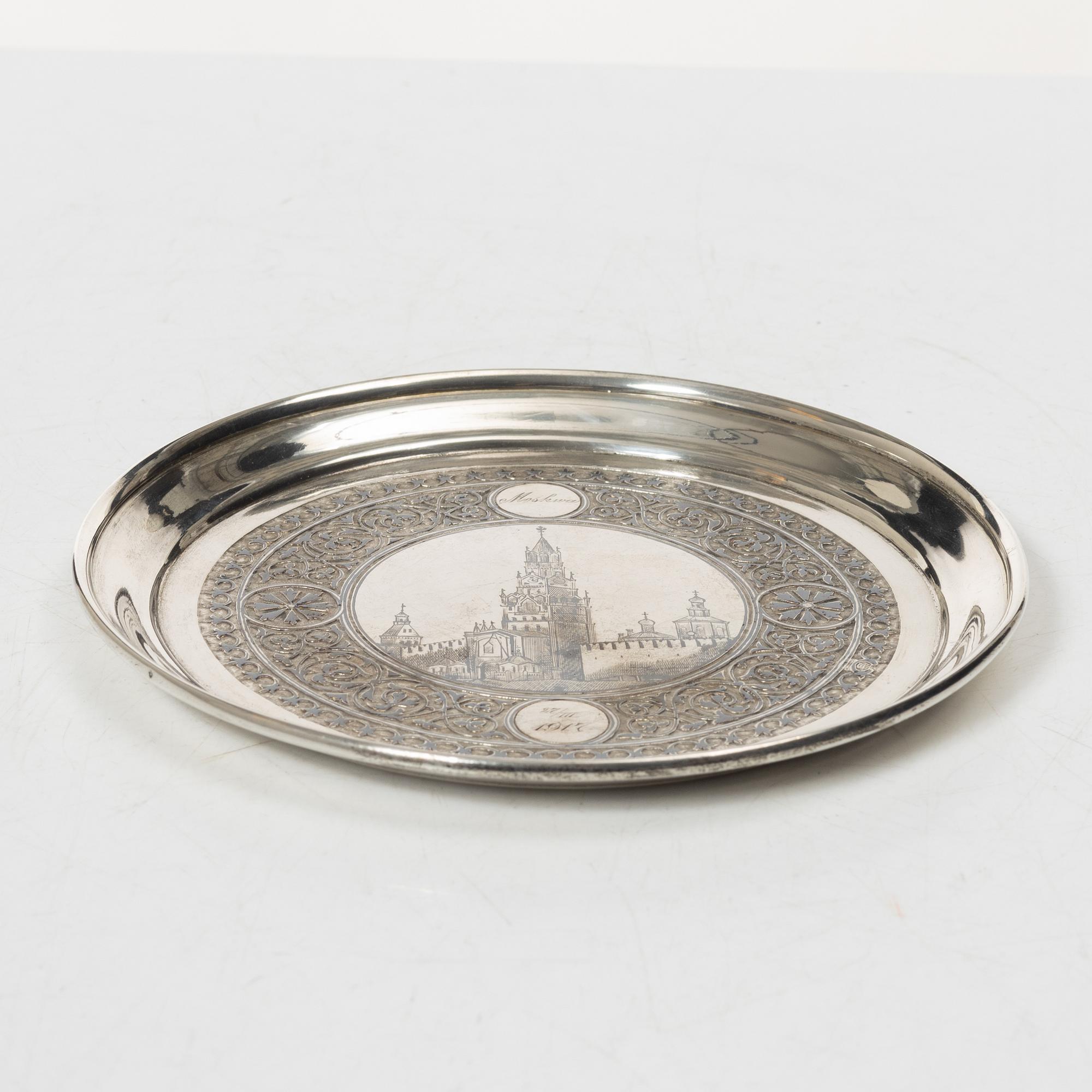 Fat, silver, niellodekor, Moskva, Ryssland 1890.