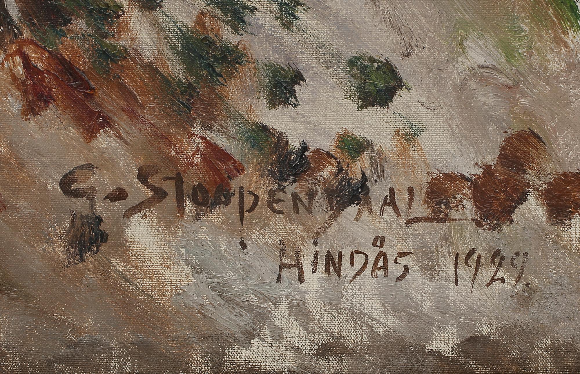 GEORG STOOPENDAAL, olja på duk, signerad och daterad Hindås 1929.